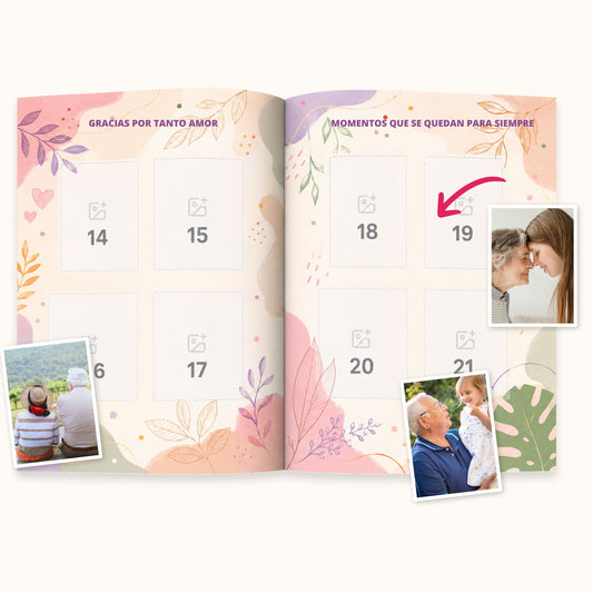 Álbum de cromos personalizado para el Día de los Abuelos