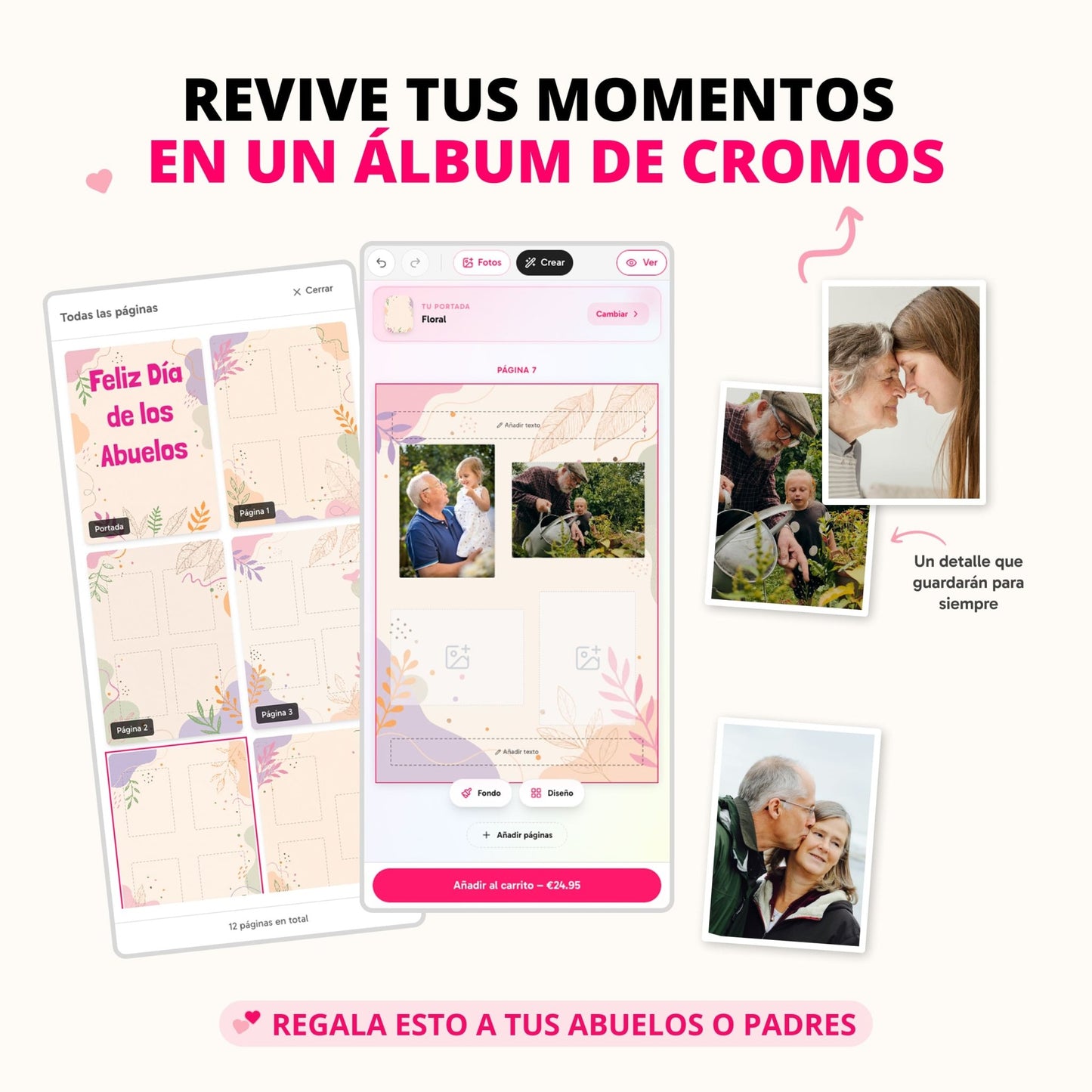 Álbum de cromos personalizado para el Día de los Abuelos - PliPrint