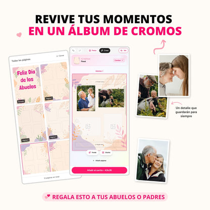 Álbum de cromos personalizado para el Día de los Abuelos - PliPrint