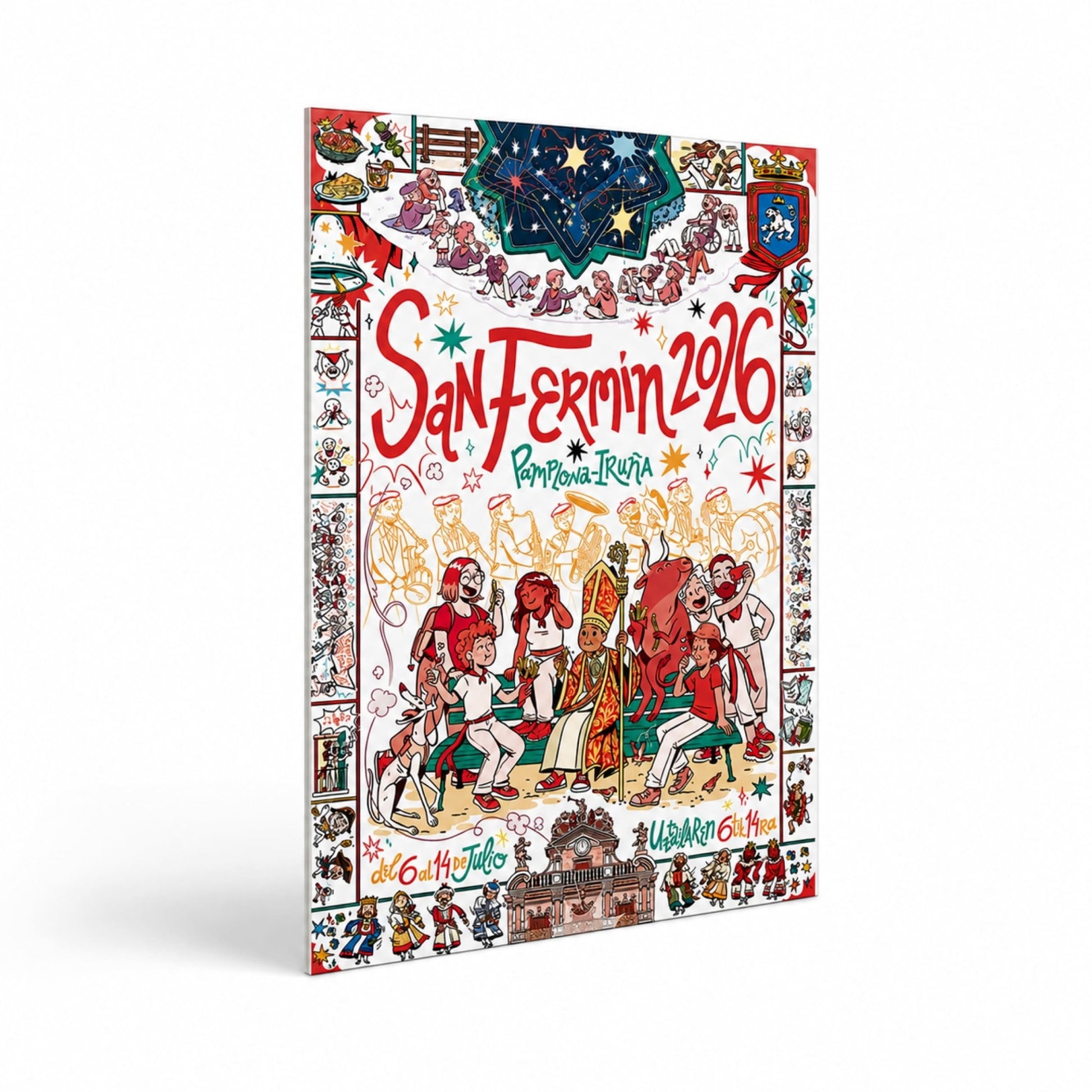 Portada de álbum inspirado en el cartel San Fermín 2026