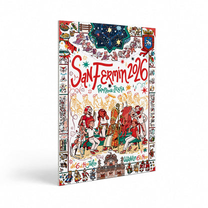 Portada de álbum inspirado en el cartel San Fermín 2026