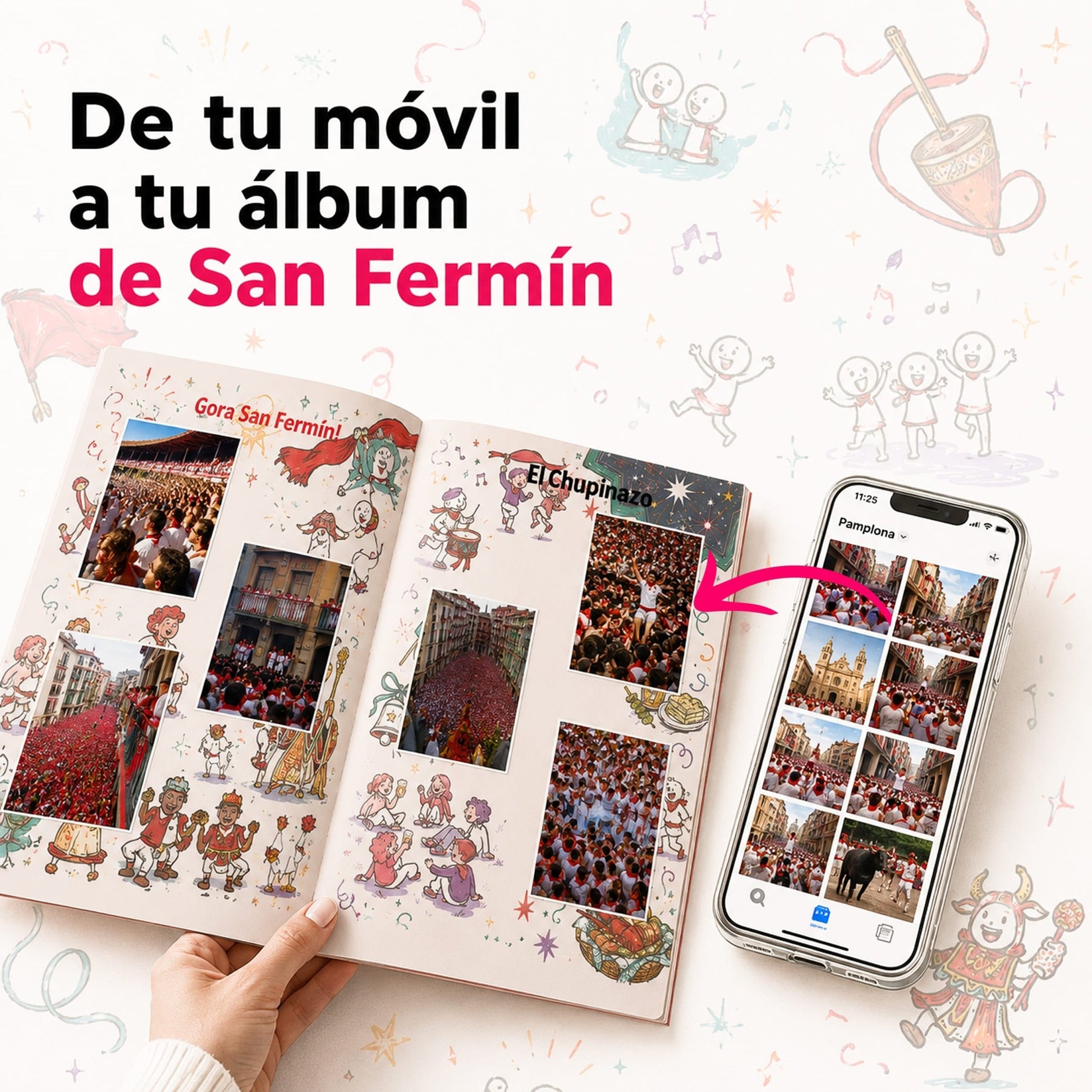 El álbum de cromos de San Fermín con tus fotos - PliPrint